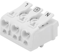 Пружинная соединительная 3-полюсная клемма REXANT КСП с монтажными ножками 100 шт 07-6215-1