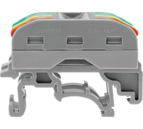 Проходная клемма REXANT СМК 222-425D, 5-полюсная, с креплением на DIN-рейку (0,08-4 мм2), серая, 20 шт. 07-5236