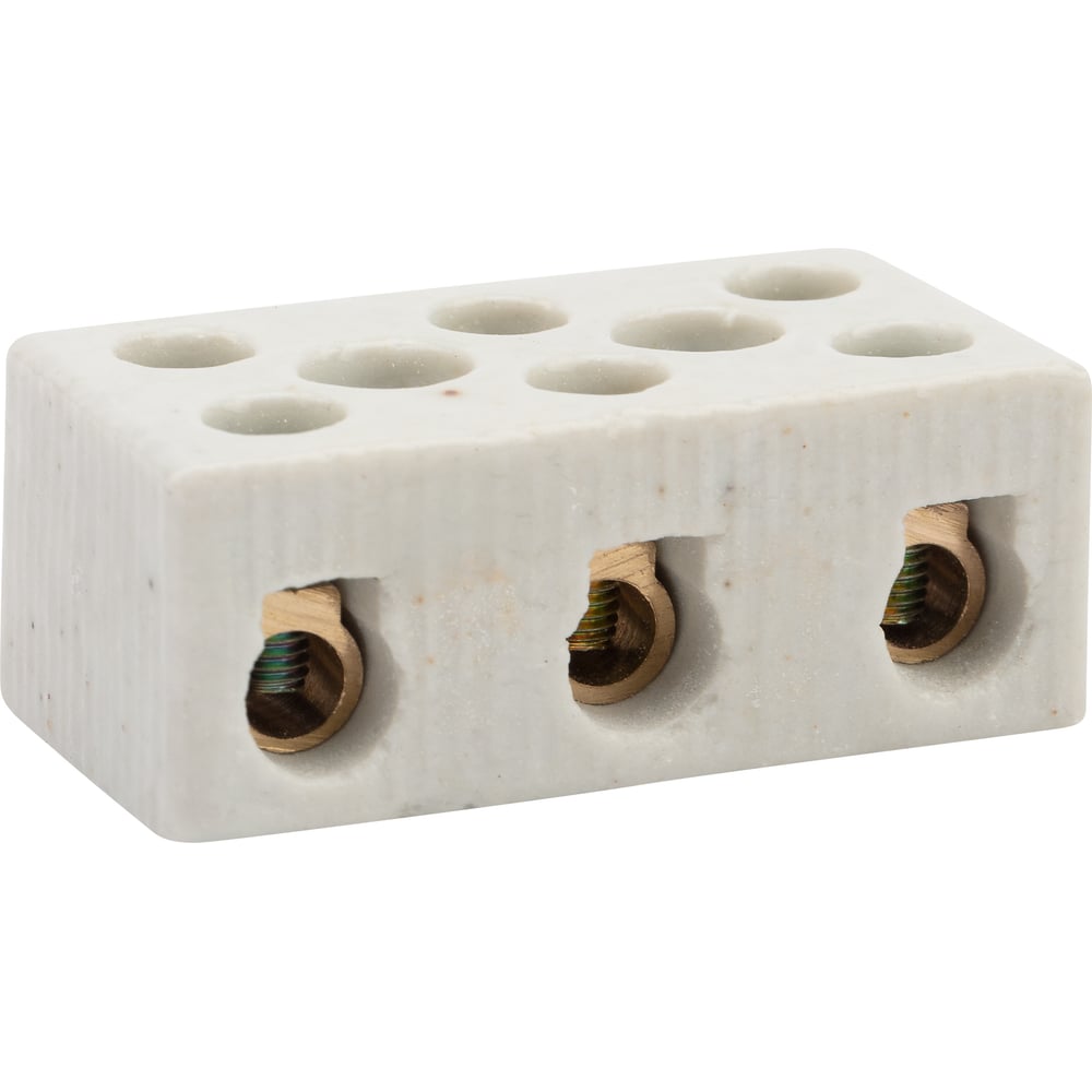 Керамическая винтовая клемма REXANT 3 пары 16 мм2 с крепежным ...