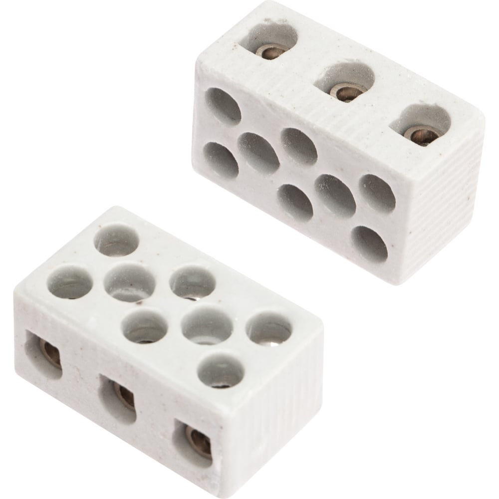 Керамическая винтовая клемма REXANT 3 пары 10 мм2 с крепежным ...