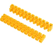 Винтовая клеммная колодка REXANT KВ-10 4-10мм2 10А 12 пар полиэтилен желтый 10 шт 07-5010-3