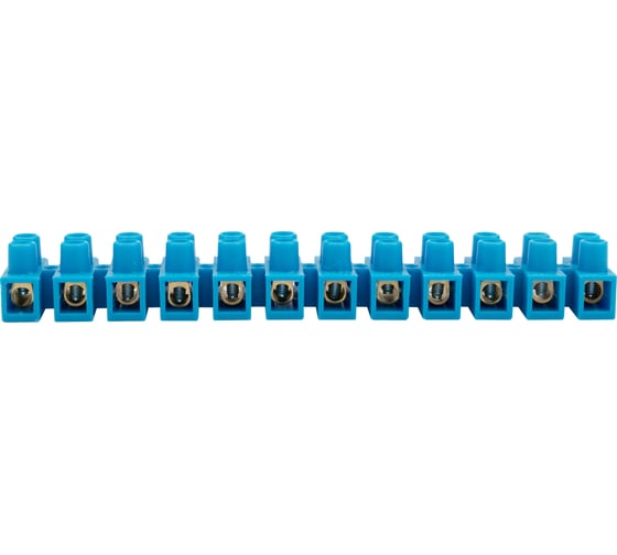 Винтовая клеммная колодка REXANT KВ-10 4-10мм2 10А 12 пар полиэтилен синий 10 шт 07-5010-4