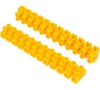 Винтовая клеммная колодка REXANT KВ-14 6-14мм2 20А 12 пар полиэтилен желтый 10 шт 07-5014-3