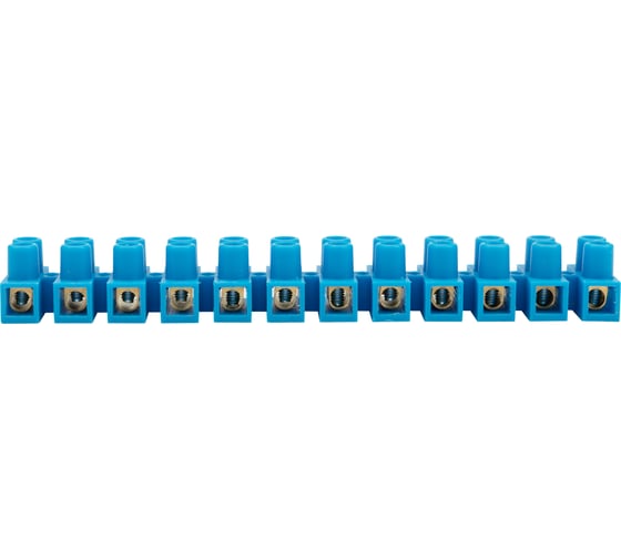 Винтовая клеммная колодка REXANT KВ-14 6-14мм2 20А 12 пар полиэтилен синий 10 шт 07-5014-4