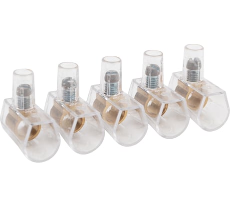 Концевой винтовой изолированный зажим КЗВИ 6 мм 5х1 10 шт REXANT 07-5703