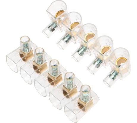 Концевой винтовой изолированный зажим КЗВИ 10 мм 5х1 10 шт REXANT 07-5704