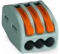 Универсальная клемма WAGO 3-х проводная 222-413 50 шт/уп УТ-016103