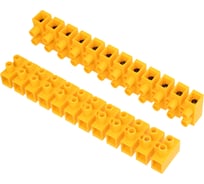 Клеммная винтовая колодка REXANT KВ-40 25-40мм2 100А 12 пар полиэтилен желтый 10 шт 07-5040-3