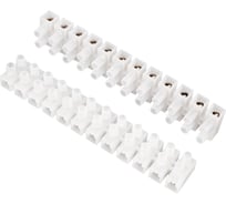 Клеммная винтовая колодка REXANT KВ-35 10-35мм2 80А 12 пар полиэтилен белый 10 шт 07-5035