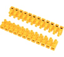 Клеммная винтовая колодка REXANT KВ-35 10-35мм2 80А 12 пар полиэтилен желтый 10 шт 07-5035-3