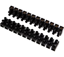 Клеммная винтовая колодка REXANT KВ-35 10-35мм2 80А 12 пар полипропилен черный 10 шт 07-5035-2