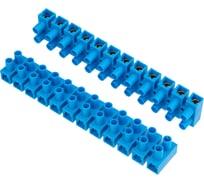 Клеммная винтовая колодка REXANT KВ-35 10-35мм2 80А 12 пар полиэтилен синий 10 шт 07-5035-4