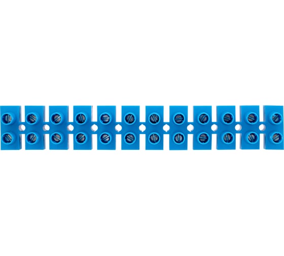Клеммная винтовая колодка REXANT KВ-35 10-35мм2 80А 12 пар полиэтилен синий 10 шт 07-5035-4