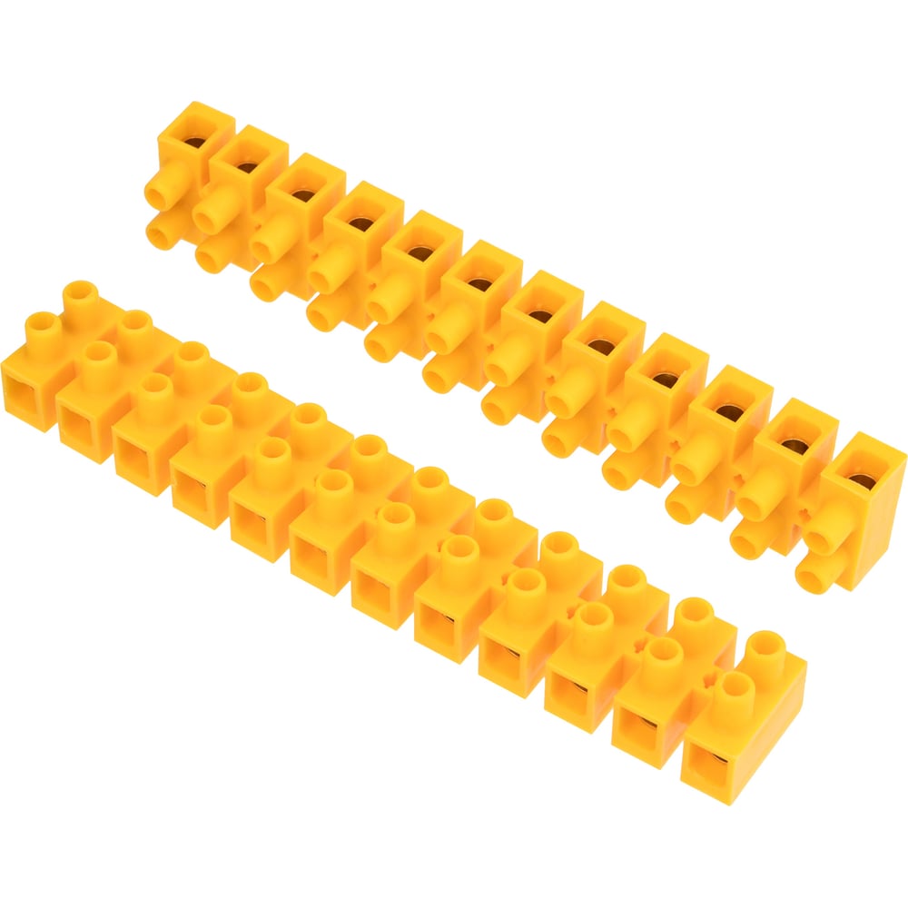 Клеммная винтовая колодка REXANT KВ-25 10-25мм2 60А 12 пар полиэтилен ...