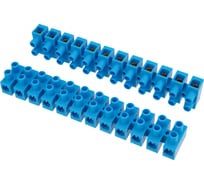 Клеммная винтовая колодка REXANT KВ-25 10-25мм2 60А 12 пар полиэтилен синий 10 шт 07-5025-4