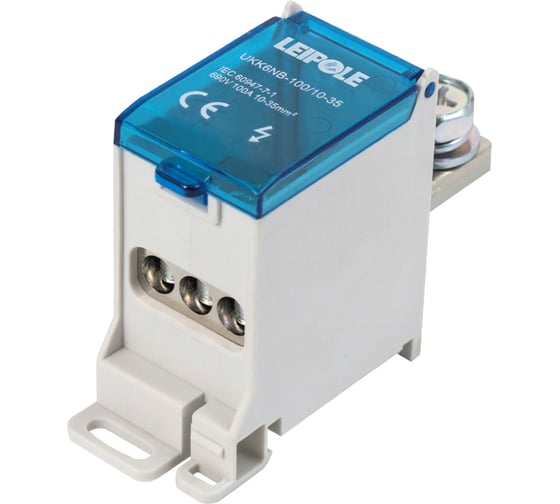 Распределительный блок (коробка) Leipole 100А, 690В, на DIN-рейку UKK6NB-100/10-35/3x16 5012.092 1
