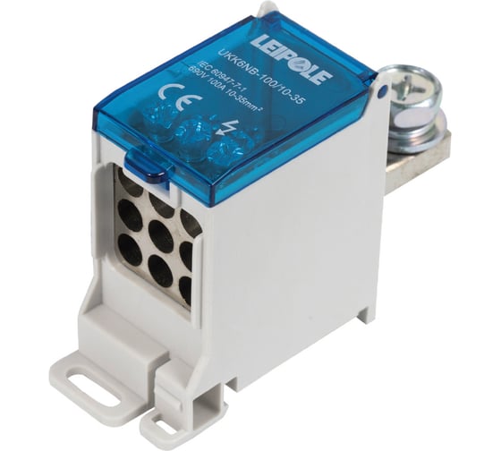 Распределительный блок (коробка) Leipole 100А, 690В, на DIN-рейку UKK6NB-100/10-35/9x16 5012.096 1