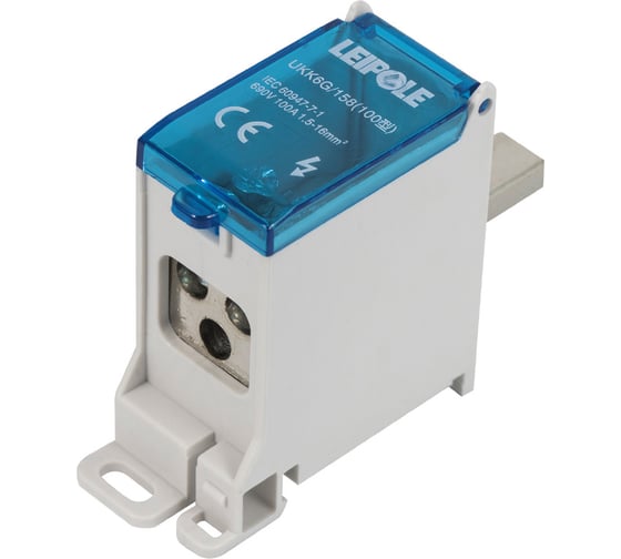 Распределительный блок (коробка) Leipole 100А, 690В, на DIN-рейку UKK6G/158/3x10 5012.028 1