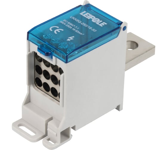 Распределительный блок (коробка) Leipole 250А, 690В, на DIN-рейку UKK6G-250/16-50/12x10 5012.046 1