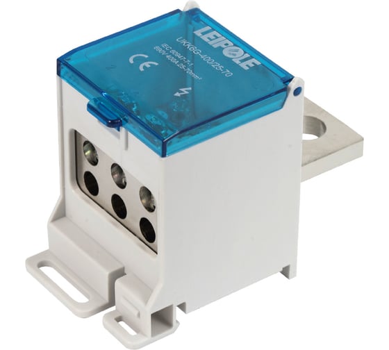 Распределительный блок (коробка) Leipole 400А, 690В, на DIN-рейку UKK6G-400/25-70/6x16 5012.050 1