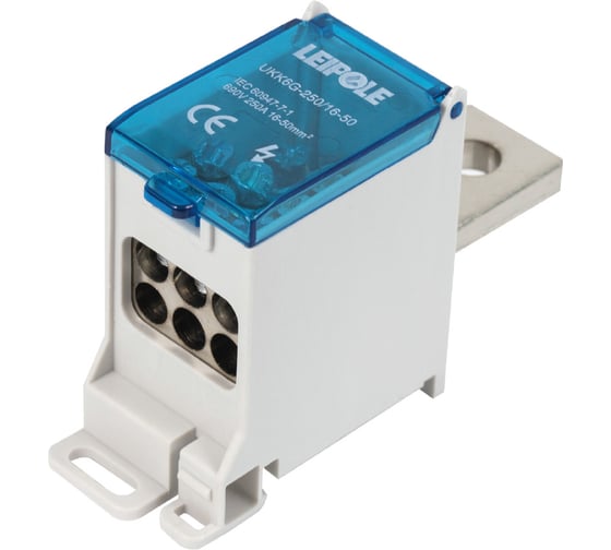 Распределительный блок (коробка) Leipole 250А, 690В, на DIN-рейку UKK6G-250/16-50/6x16 5012.043 1