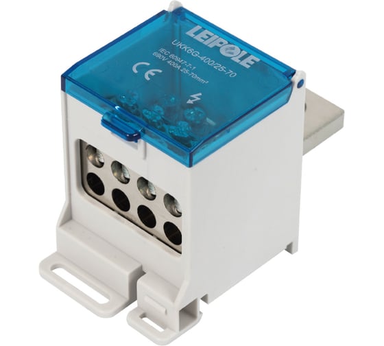 Распределительный блок (коробка) Leipole 400А, 690В, на DIN-рейку UKK6G-400/25-70/8x16 5012.051 1