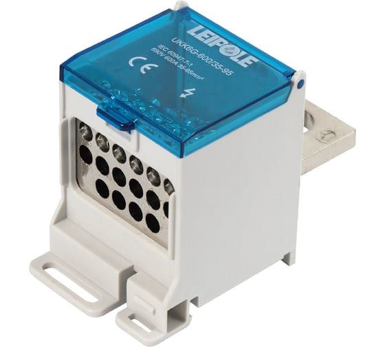 Распределительный блок (коробка) Leipole 600А, 690В, на DIN-рейку UKK6G-600/35-95/16x10 5012.063 1