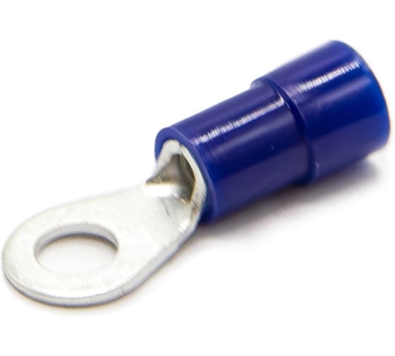Наконечник медный луженный ЮМП ЭЛЕКТРО НКИ 1.0-2.5 мм2, под винт М4, изоляция РА, синий, кольцевой изолированный (100 шт. в упаковке) elcRTI-PA-2.5-4 1