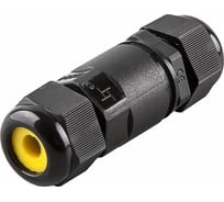 3-контактный водонепроницаемый соединитель-коннектор для проводов FERON LD520, черный 32243