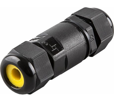 3-контактный водонепроницаемый соединитель-коннектор для проводов FERON LD520, черный 32243