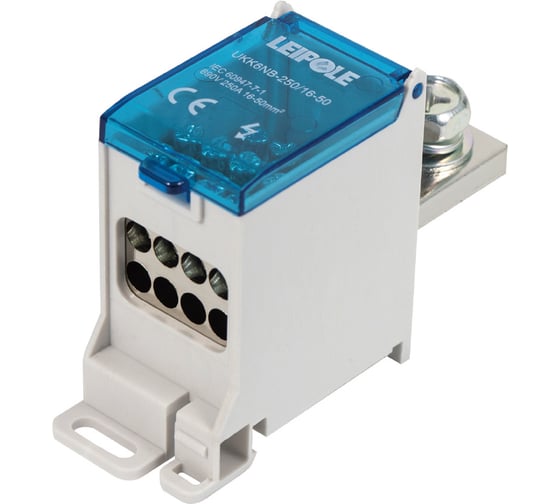 Распределительный блок (коробка) Leipole 250А, 690В, на DIN-рейку UKK6NB-250/16-50/8x10 5012.102 1