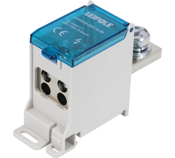 Распределительный блок (коробка) Leipole 250А, 690В, на DIN-рейку UKK6NB-250/16-50/4x16 5012.100 1