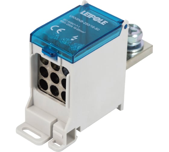 Распределительный блок (коробка) Leipole 250А, 690В, на DIN-рейку UKK6NB-250/16-50/9x16 5012.103 1
