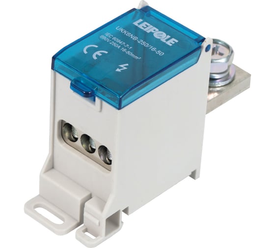 Распределительный блок (коробка) Leipole 250А, 690В, на DIN-рейку UKK6NB-250/16-50/3x16 5012.099 1