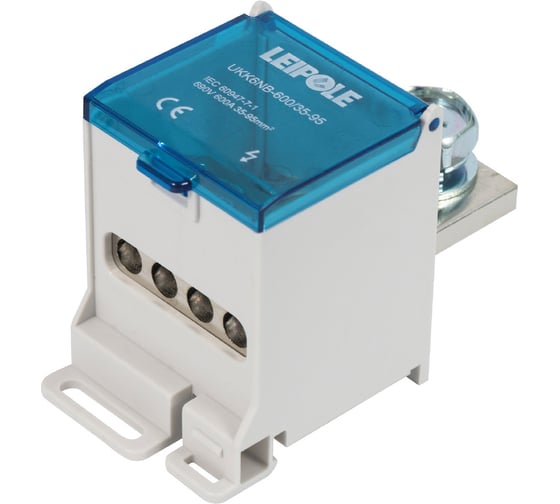 Распределительный блок (коробка) Leipole 600А, 690В, на DIN-рейку UKK6NB-600/35-95/4x16 5012.116 1