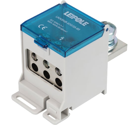 Распределительный блок (коробка) Leipole 600А, 690В, на DIN-рейку UKK6NB-600/35-95/6x16 5012.117 1
