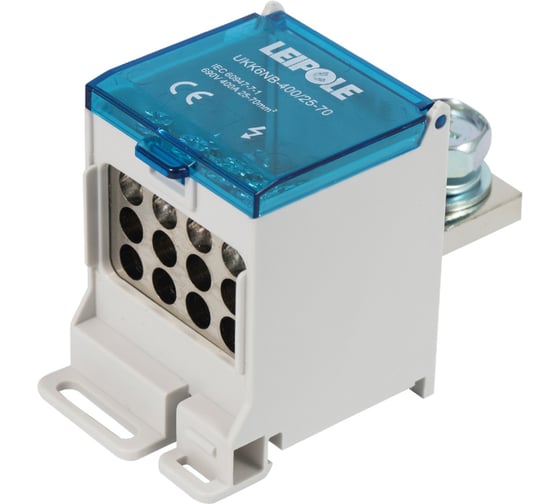 Распределительный блок (коробка) Leipole 400А, 690В, на DIN-рейку UKK6NB-400/25-70/12x16 5012.111 1