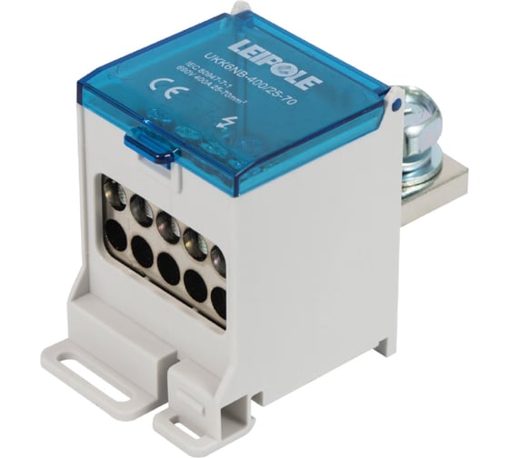 Распределительный блок (коробка) Leipole 400А, 690В, на DIN-рейку UKK6NB-400/25-70/10x16 5012.110 1