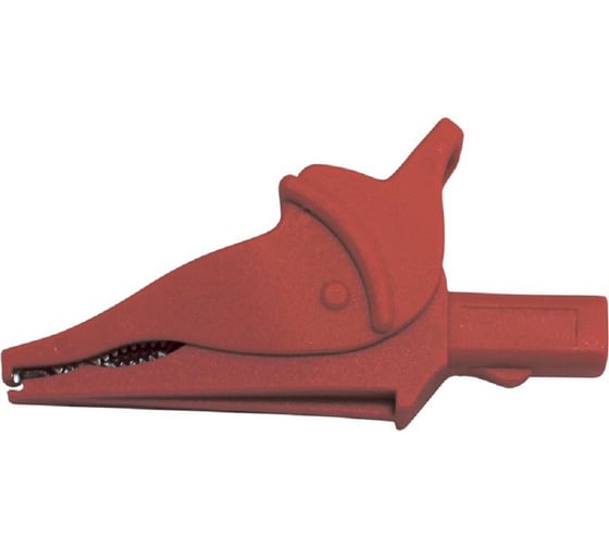 Зажим изолированный типа крокодил Радио-Сервис d30, красный 127992 1