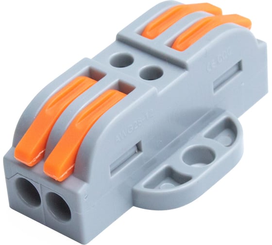 Клемма соединительная проходная Vell PCT223-2P с рычагом, 5 шт/упак x 20 упак, 1397045 1