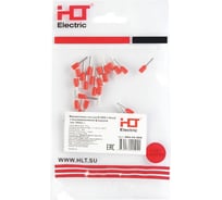 Наконечник-гильза HLT Е1008 1.0мм, с изолированным фланцем 20шт. (50уп./уп.) 084-04-322