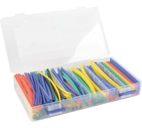 Термоусаживаемая трубка HLT ТТУ №2-2 (2:1)набор в боксе: пять цветов(черн,жел,зел,красн,син), 2/1-50шт. 3/1.5-30шт. 4/2-20шт. 6/3-20шт. 10/5-15шт. 100мм. 084-15-401