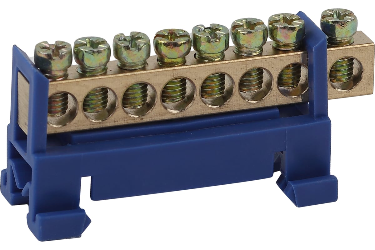 Шина ЭРА N "Ноль" NO-222-76-1 в изоляторе типа стойка ШНИ 6x9-8-Д-Синий ...