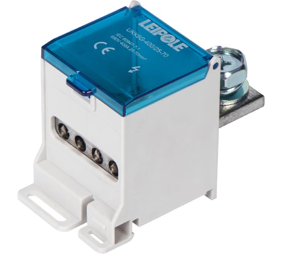 Распределительный блок (коробка) Leipole 400А 690В на DIN-рейку UKK6NB-400/25-70/4x16 5012.107 1