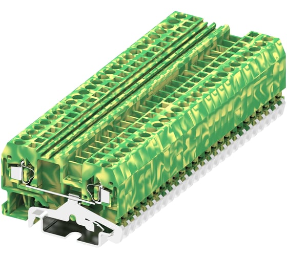 Клемма SUPU ТА 1-1 заземление, плоско-пружинный зажим, сечение 2.5мм2, желто-зеленая 225927 1
