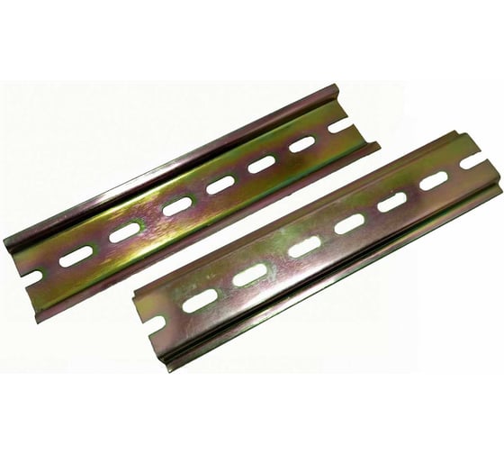 DIN-рейка KRASO 200 мм оцинкованная ПЕРФОРИРОВАННАЯ (УПАКОВКА 20шт) DIN-200-KSL 1