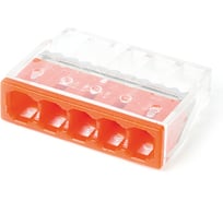 Строительно-монтажная клемма HLT СКМ EU2.5-415 5 отверстия, 0.75-2.5мм2, 50шт./уп. 081-20-043