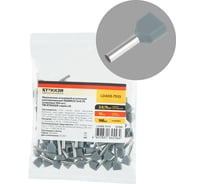 Наконечник штыревой втулочный изолированный STEKKER LD406-7510 НШВИ(2) 0,75-10 (упаковка 100 шт), 50384