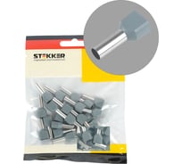Наконечник штыревой втулочный изолированный STEKKER LD406-4012 НШВИ(2) 4,0-12 (DIY упаковка 25 шт), 50404
