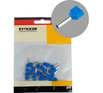 Наконечник штыревой втулочный изолированный STEKKER LD406-7508 НШВИ(2) 0,75-8 (DIY упаковка 25 шт), 50406